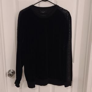 Givenchy black velour pullover sweater
